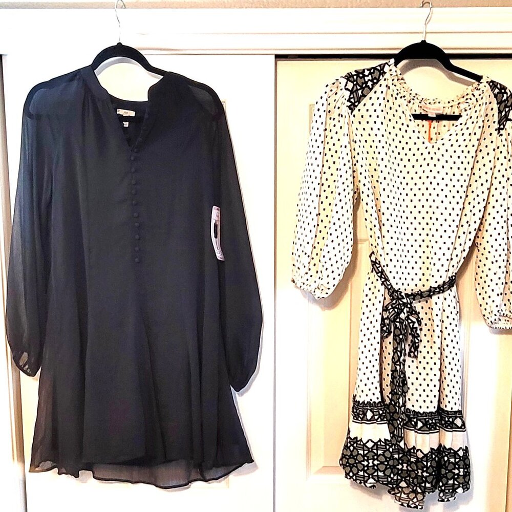 BUNDLE!! NWT Joie Dress Caviar Black Size S  & Knox Rose Size XS